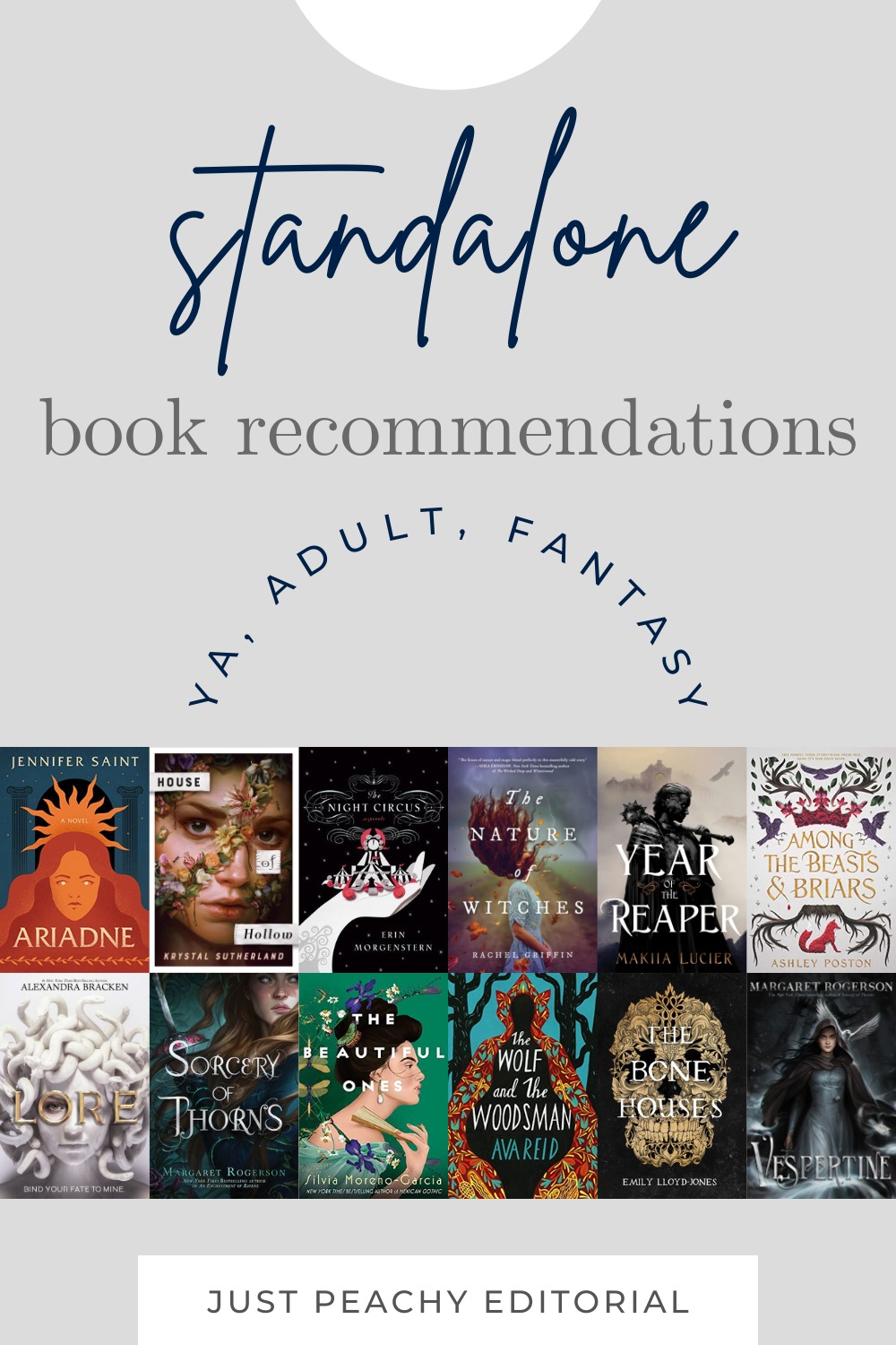 12 Standalone Fantasy Book Recommendations - YA & Adult - Just Peachy ...